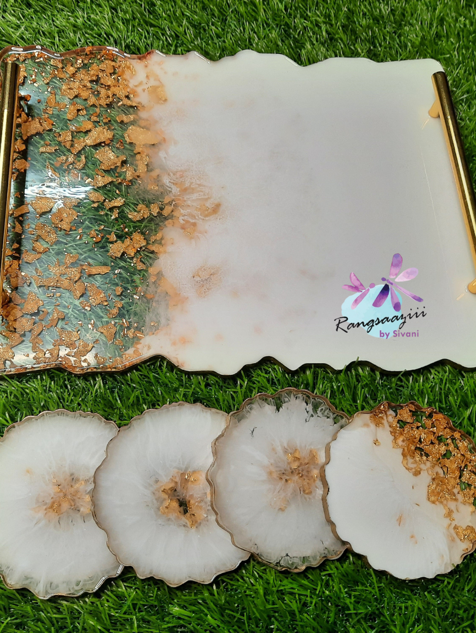 Rangsaazii 12x9 Inch Epoxy Resin Casting Large Silicone Irregular Tray