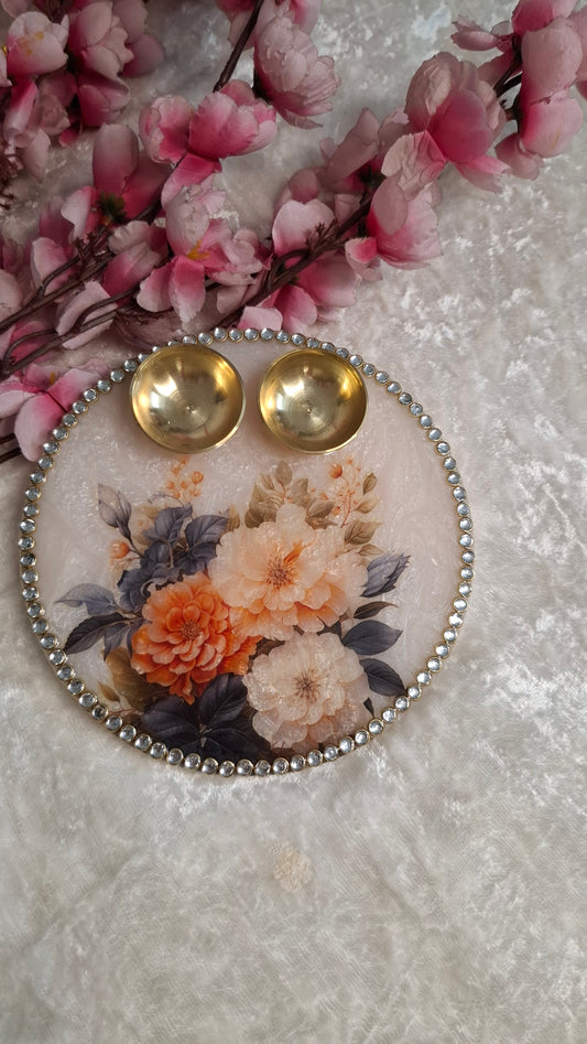 Floral tilak platter