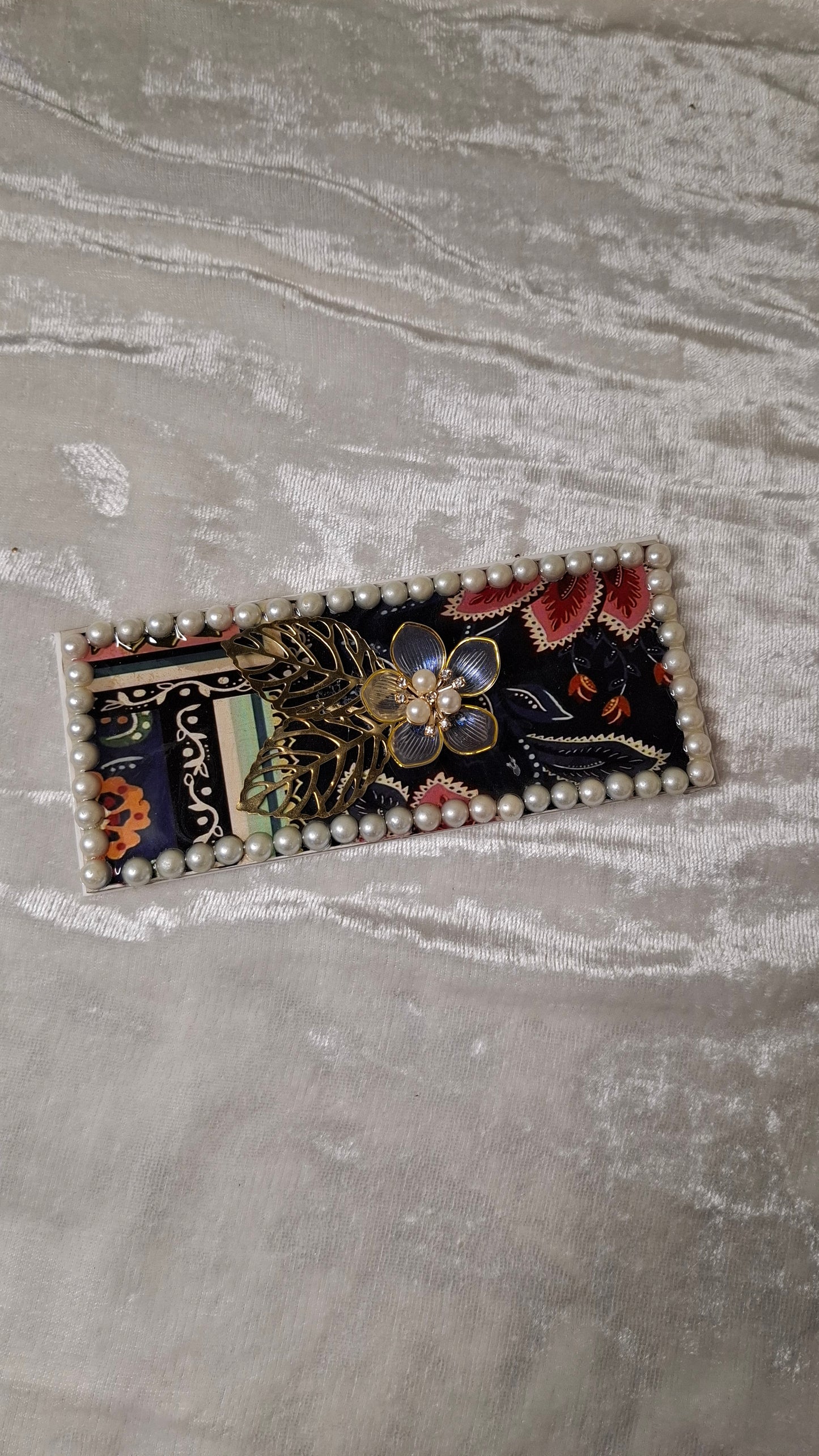 Blue rajasthani block print envelope (set of 5)