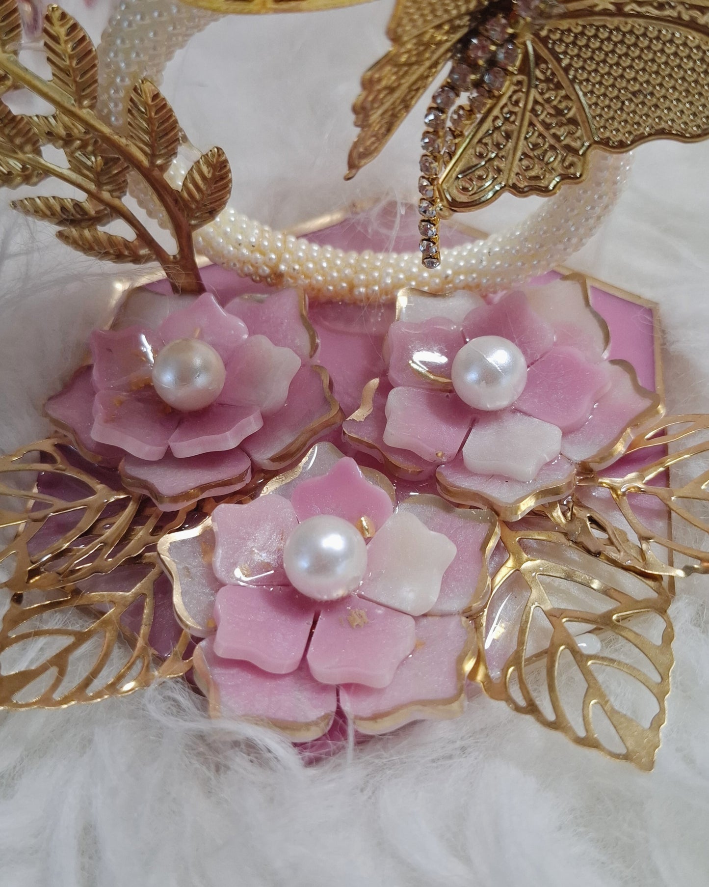 Purple floral flicker ( tlight holder)