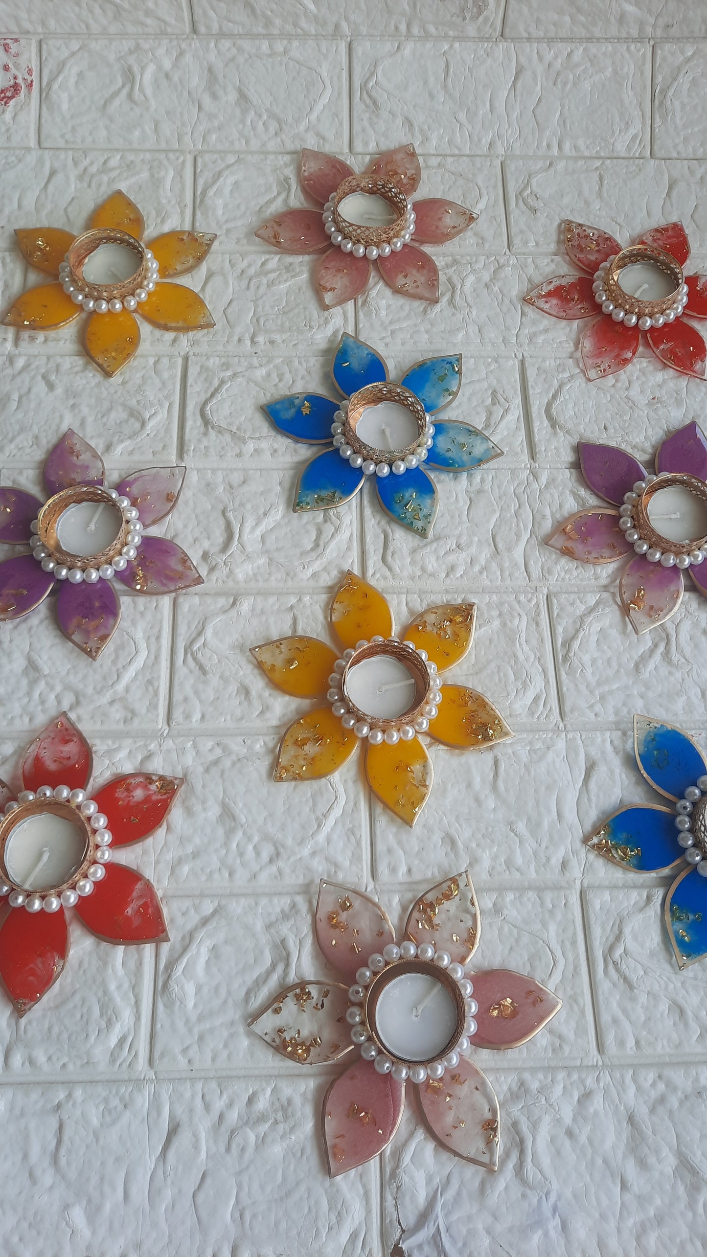 Flower tlight holders D1 (set of 6)