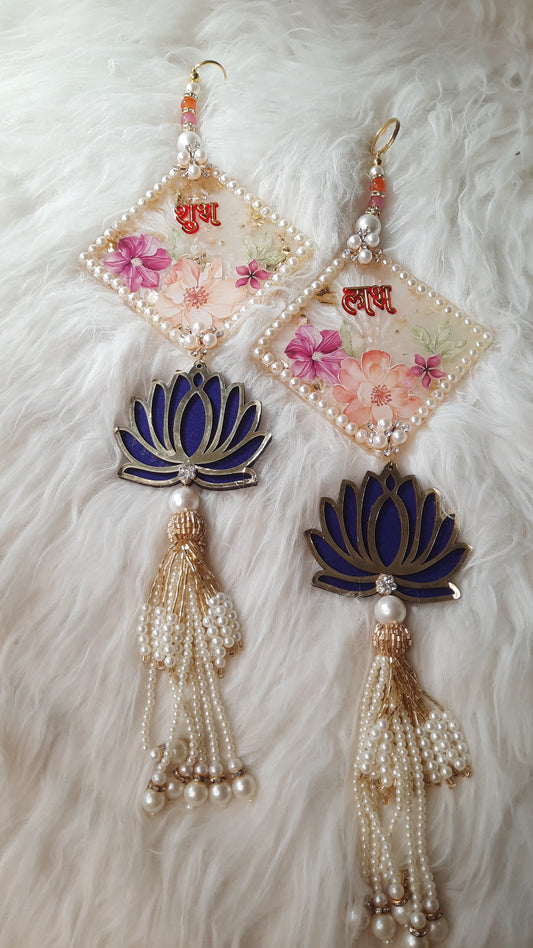 Floral lotus Subh labh hanging