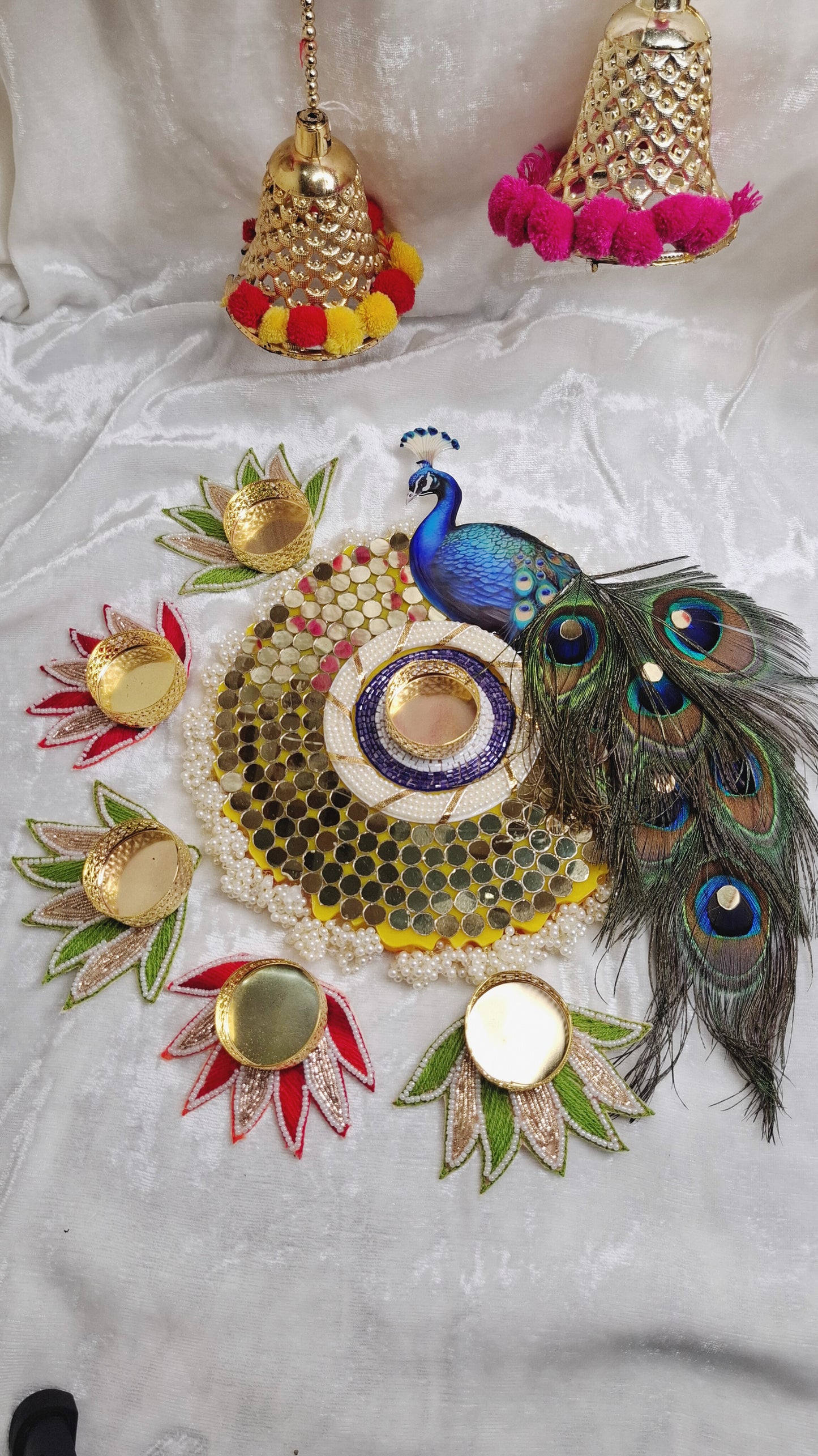 Regal peacock Rangoli